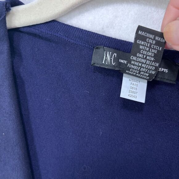 INC International Concepts Vest Women M Purple Fringe Open Waterfall Western - Picture 6 of 10